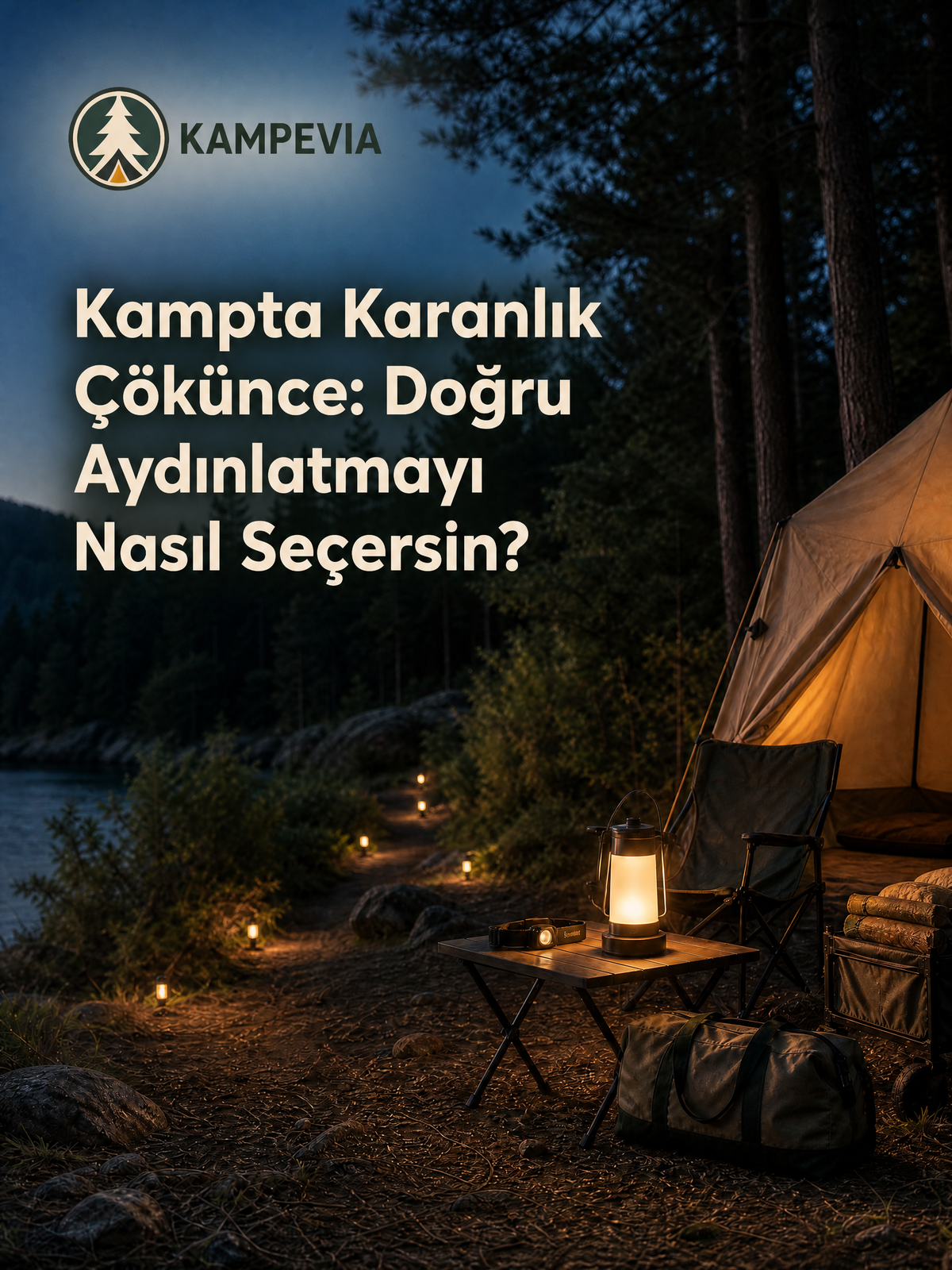 Gece kamp aydınlatması - Kampevia