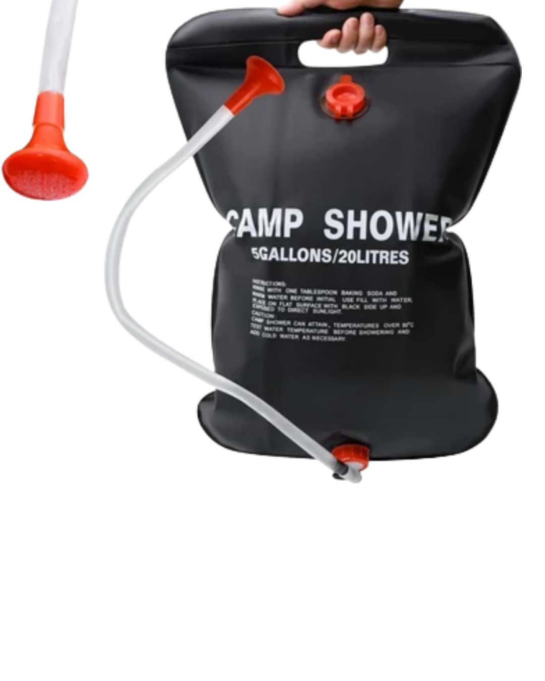 Solar Kamp Duşu 20 Litre Taşınabilir Şeffaf Su Seviyeli Dış Mekan Duş Sistemi - Lisinya