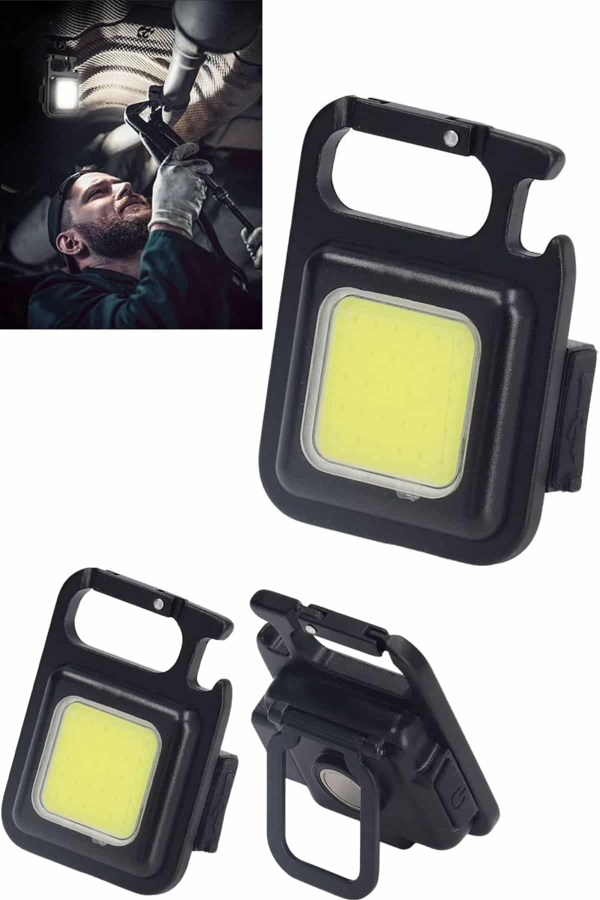 Işıldak USB Şarjlı Cep El Feneri Taşınabilir Mini Led Işık Çok Fonksiyonlu - Lisinya