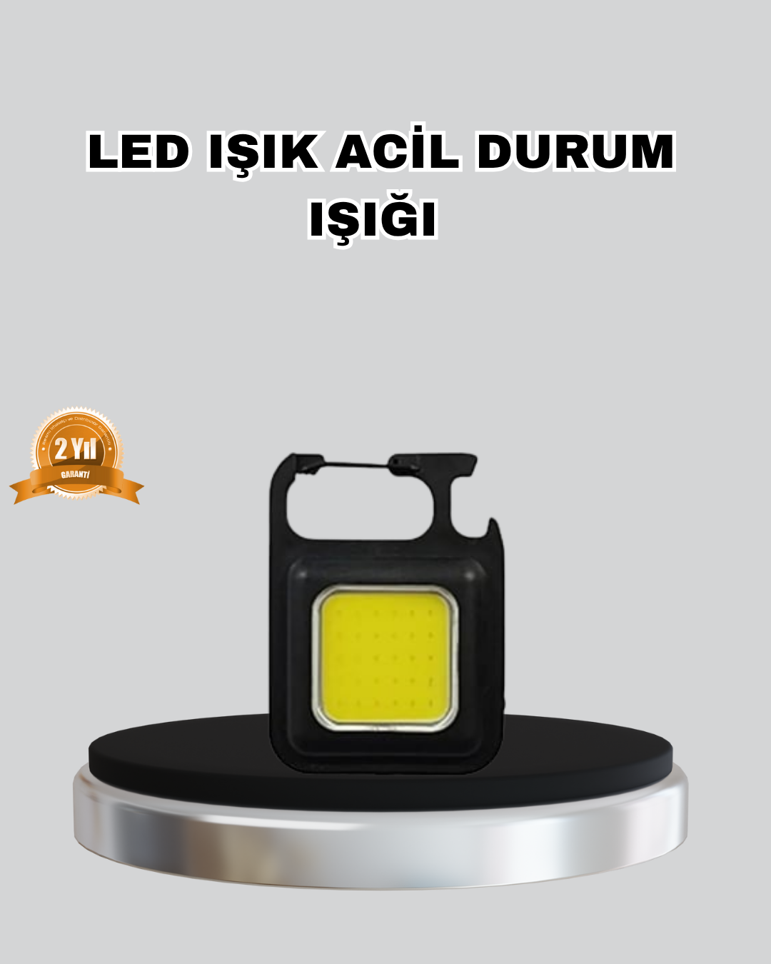 USB Şarjlı 800 Lümen LED Fener – Mini Boy, 3 Işık Modlu, Anahtarlık Tipi El Feneri - Lisinya