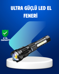 Güçlü LED El Feneri Şarj Edilebilir Çok Modlu - Lisinya