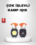 Mini LED Anahtarlık Fener – Şişe Açacağı, Tornavida, Düdük ve USB Şarj Özellikli - Lisinya