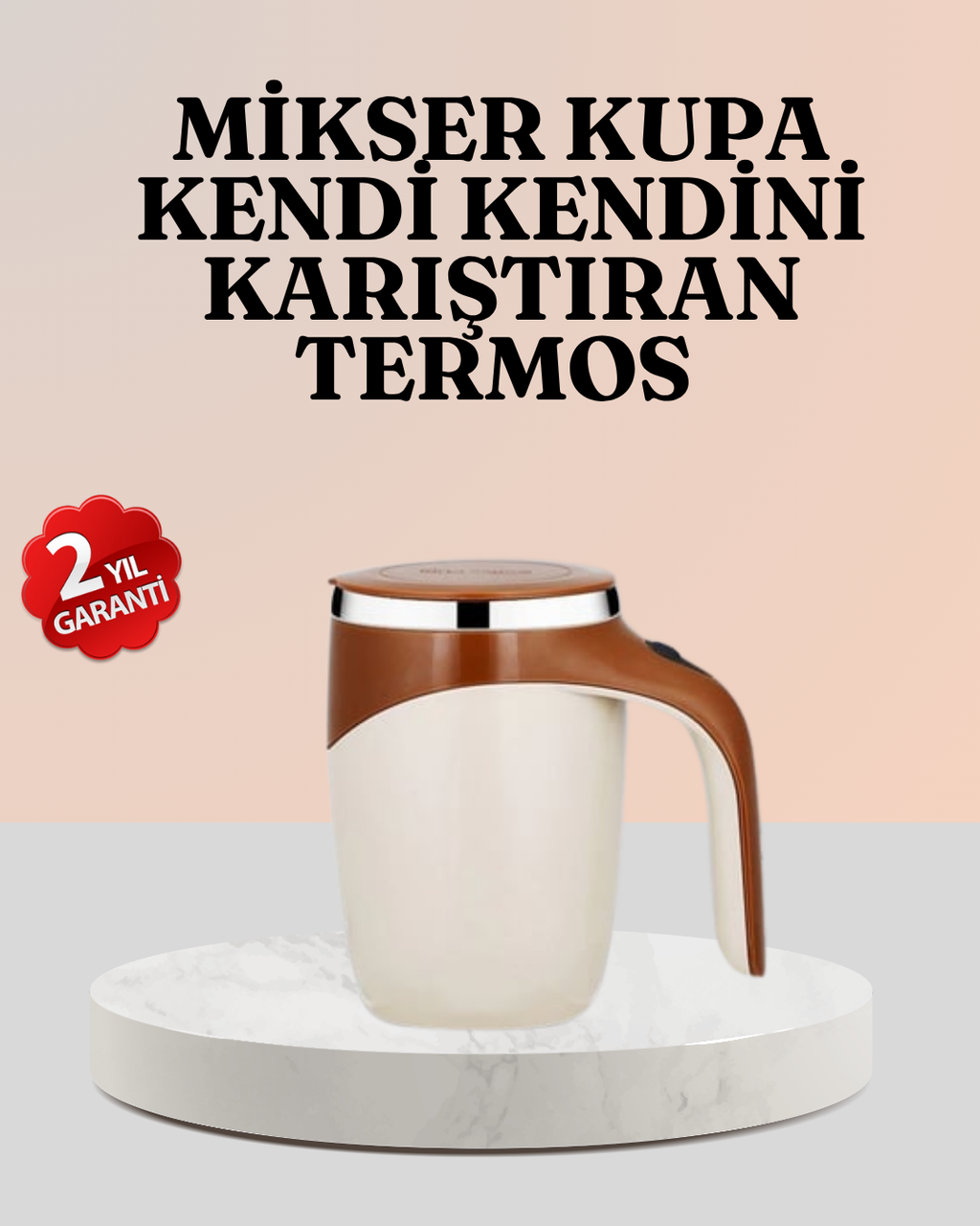 Paslanmaz Çelik Şarjlı Karıştırma Kupa – Otomatik Manyetik Blender Fincan - Lisinya