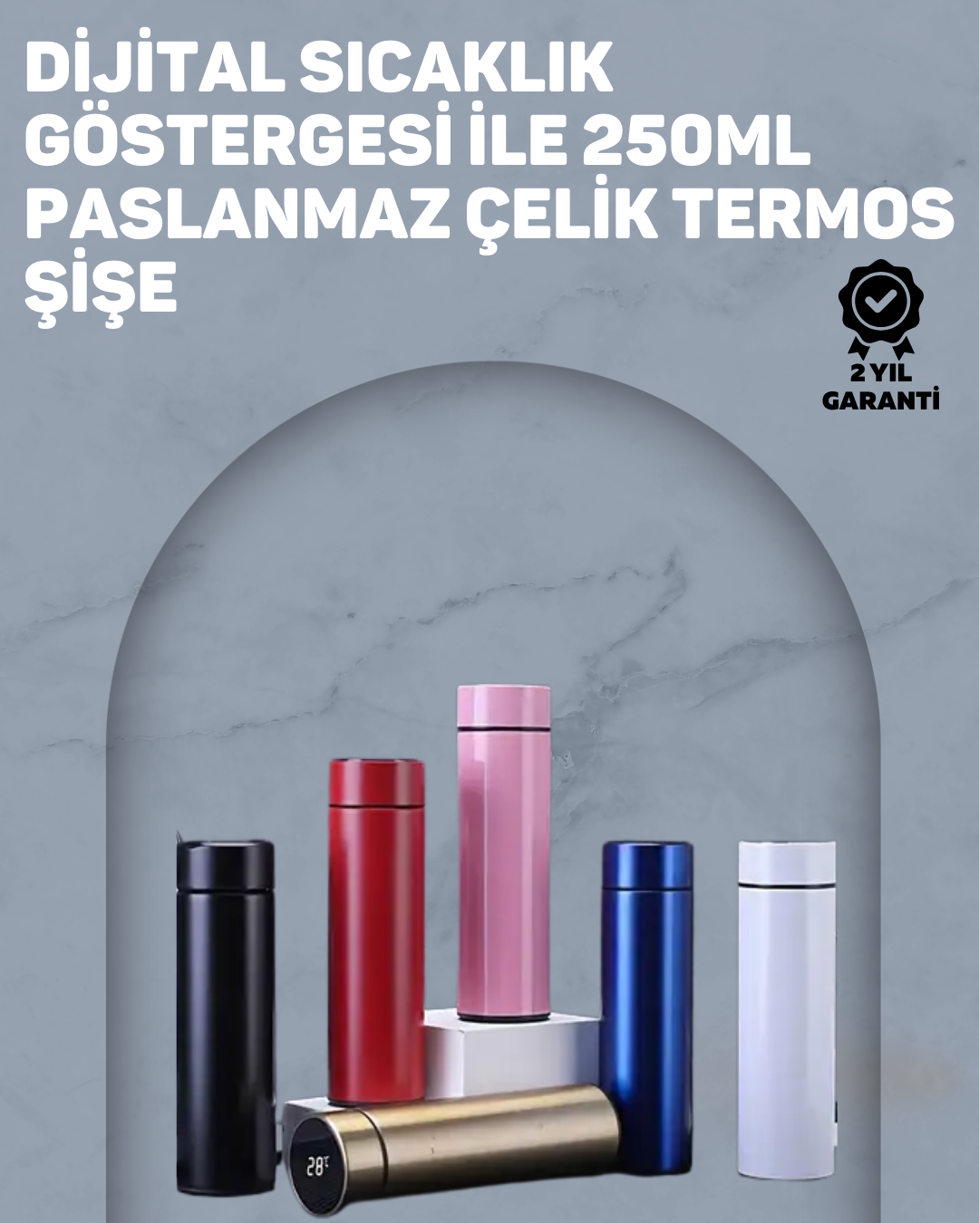 12 Saat Sıcak, 24 Saat Soğuk Tutabilen Paslanmaz Termos - Lisinya