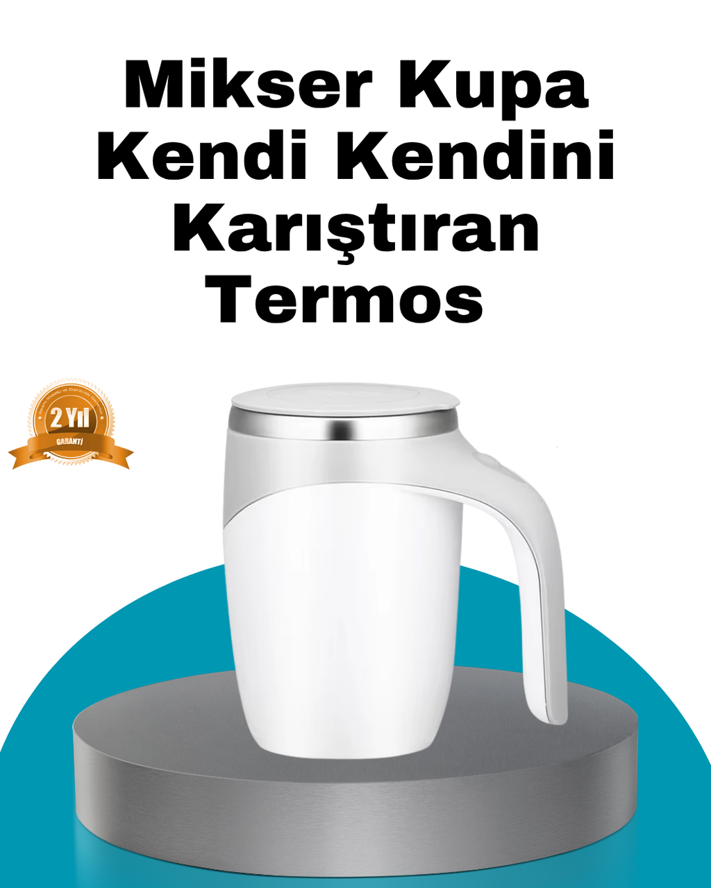 Manyetik Otomatik Karıştırma Bardağı – Şarjlı, Paslanmaz ve Pratik - Lisinya