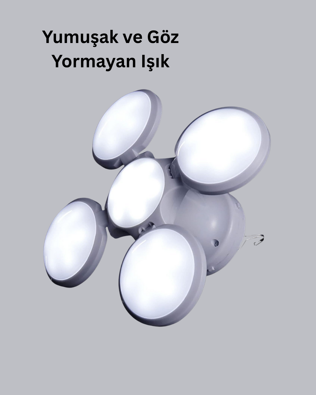 Güneş Enerjili ve USB Şarjlı LED Kamp Lambası – 5 Farklı Işık Modlu, Askılı Tasarım - Lisinya