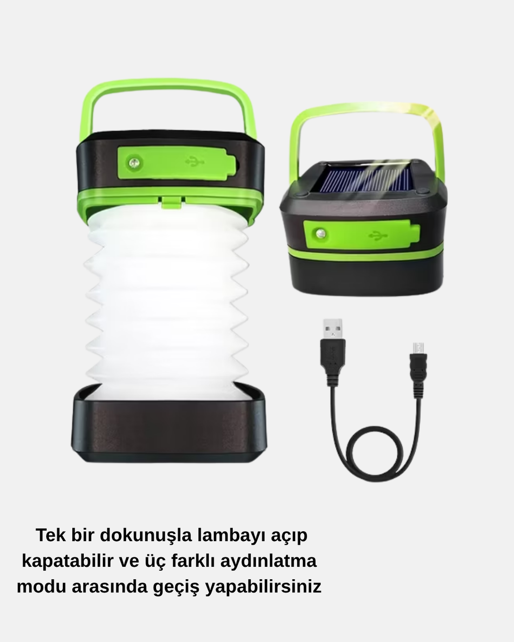 Şarjlı LED Lamba – Dokunmatik Sensörlü, 3 Kademeli Parlaklık - Lisinya