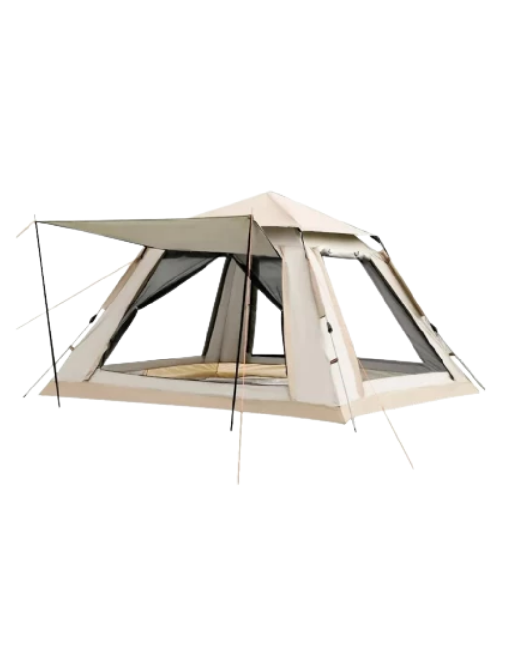 Büyük Aile Kamp Çadırı 240x240x160 cm Gölgelikli 6 Kişilik Outdoor Çadır - Lisinya