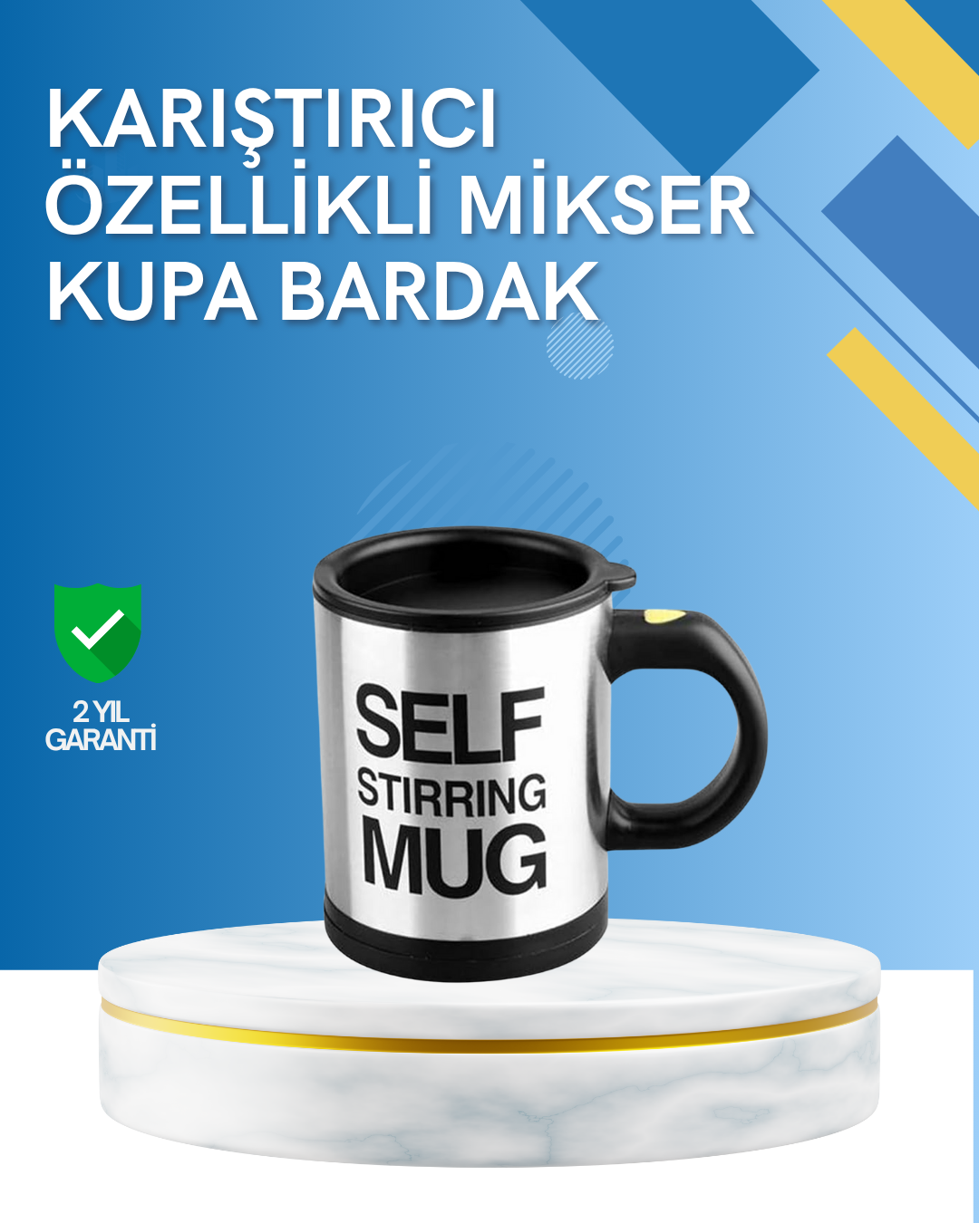 Çift Katmanlı Termos Özellikli Karıştırma Motorlu Kupa - Lisinya