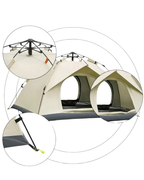 Çift Katmanlı Kamp Çadırı Otomatik Kurulum Suya Dayanıklı Outdoor Çadır - Lisinya