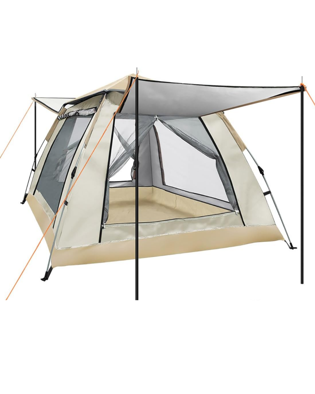 Büyük Aile Kamp Çadırı 240x240x160 cm Gölgelikli 6 Kişilik Outdoor Çadır - Lisinya
