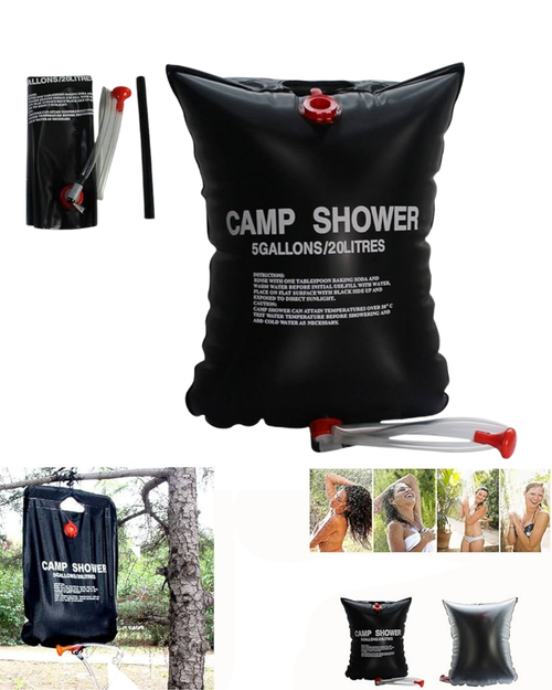 20 Litre Güneş Enerjili Kamp Duşu PVC Dayanıklı Taşınabilir Duş Torbası - Lisinya