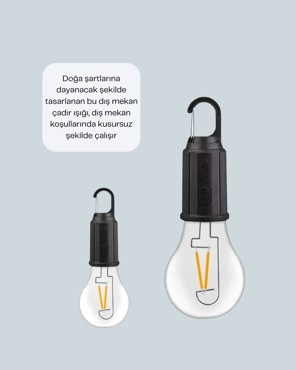 Çok Yönlü Asma Kancalı Kamp Işığı - Lisinya