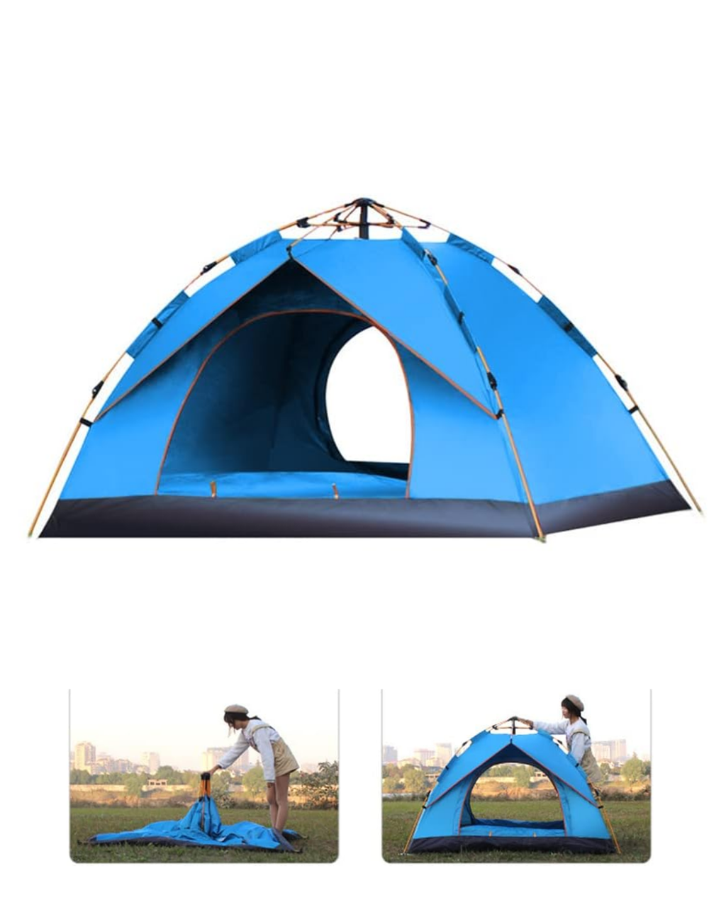 2 3 Kişilik Otomatik Kamp Çadırı Su Geçirmez Outdoor Pratik Kurulum - Lisinya