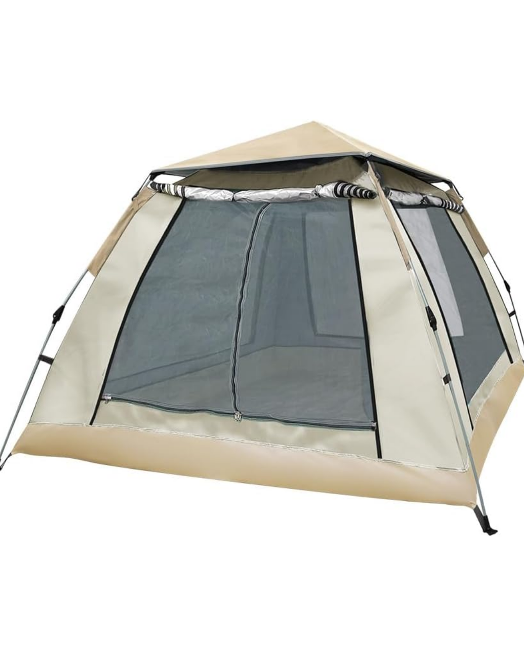 Güneşlikli Kamp Çadırı 240x240x160 cm 6 Kişilik Kolay Kurulum Outdoor - Lisinya