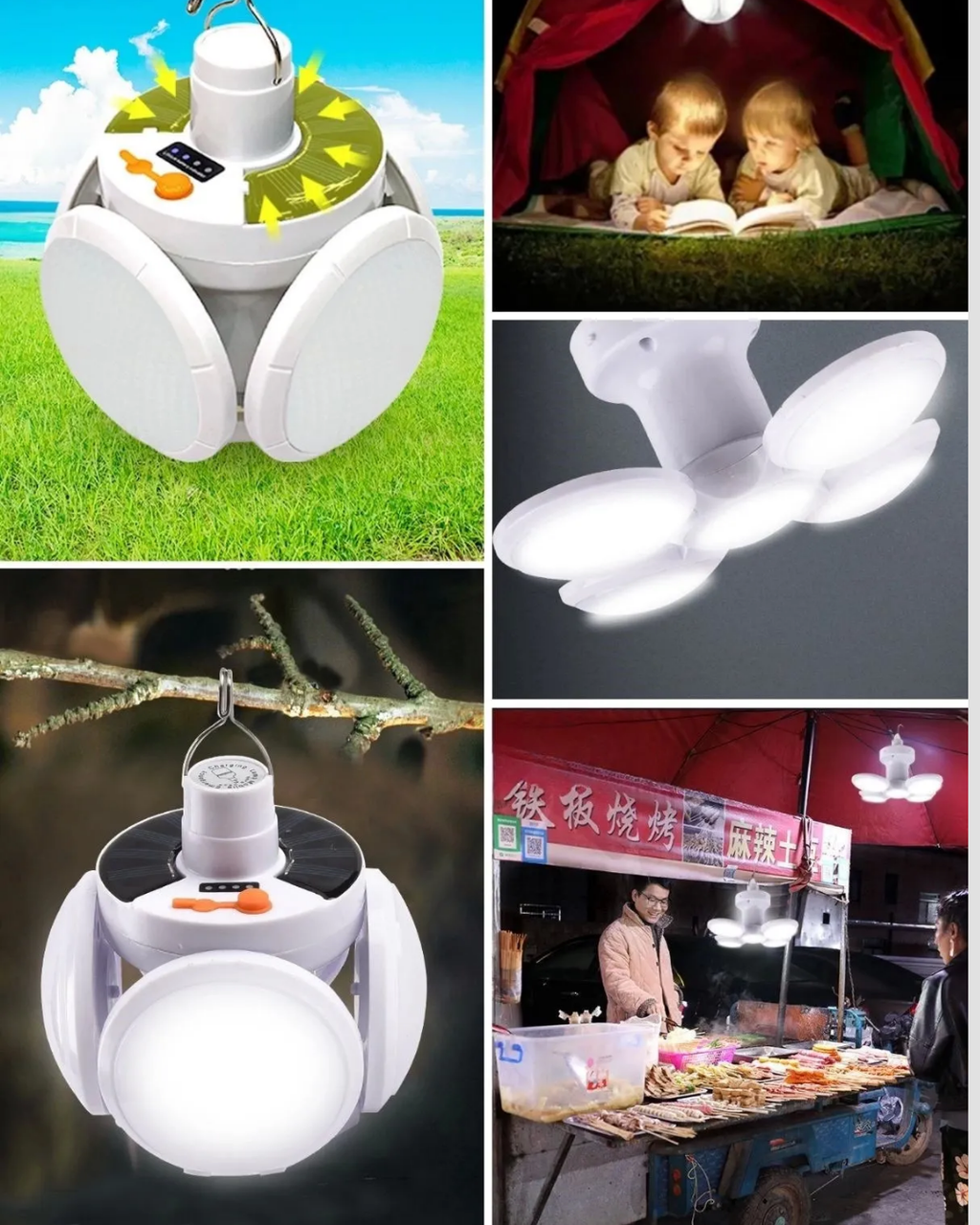 Pratik Katlanabilir Solar LED Aydınlatma Lambası - Lisinya