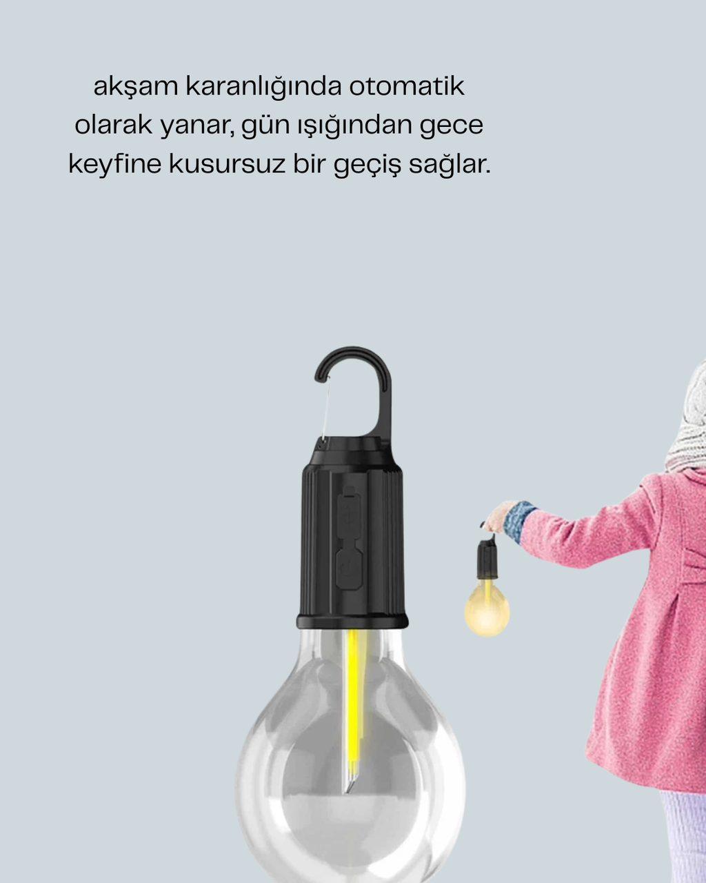 Çok Yönlü Asma Kancalı Kamp Işığı - Lisinya