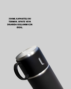 Paslanmaz Çelik Termos Seti | 500 ml Kapasite, 6-12 Saat Isı Koruma, Hediye Kutulu - Lisinya