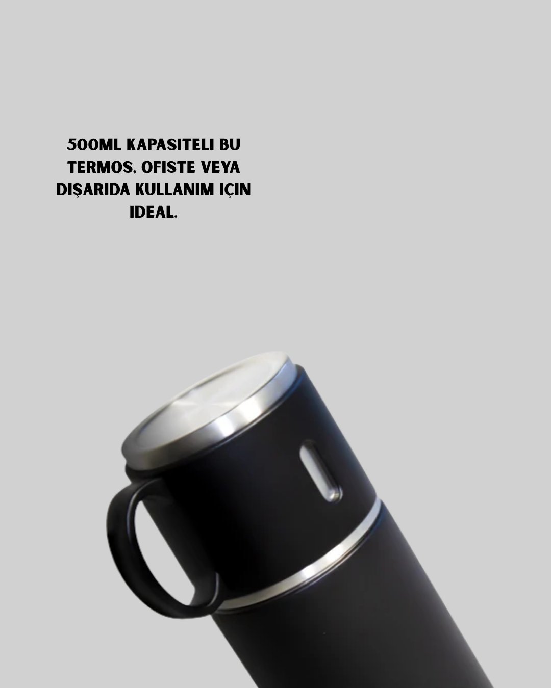 Paslanmaz Çelik Termos Seti | 500 ml Kapasite, 6-12 Saat Isı Koruma, Hediye Kutulu - Lisinya
