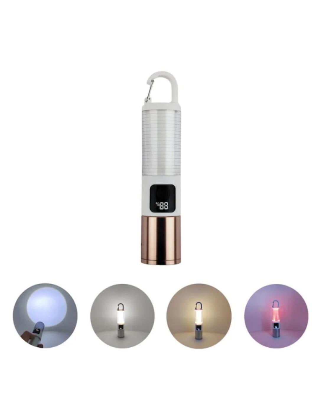 Outdoor Kamp Feneri USB Şarjlı Yüksek Parlaklık Güç Ekranlı LED Aydınlatma - Lisinya