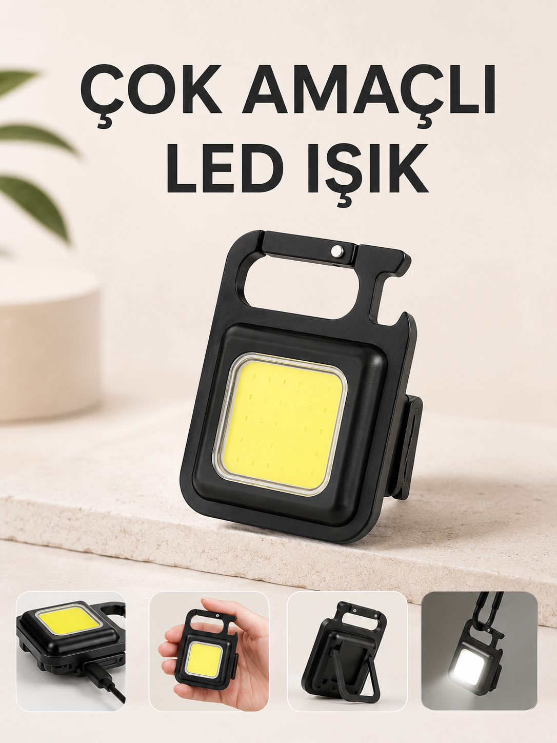 Kamp Işığı Çok Fonksiyonlu Taşınabilir Anahtarlık Kapak Açma Manyetik Özelliği - Lisinya