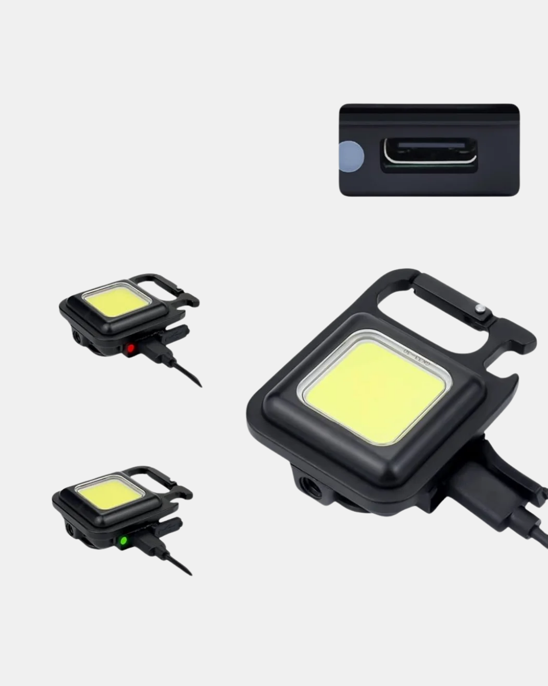 Şarjlı COB LED Anahtarlık Fener – 4 Modlu, Manyetik ve Katlanabilir Standlı Yeni Nesil - Lisinya