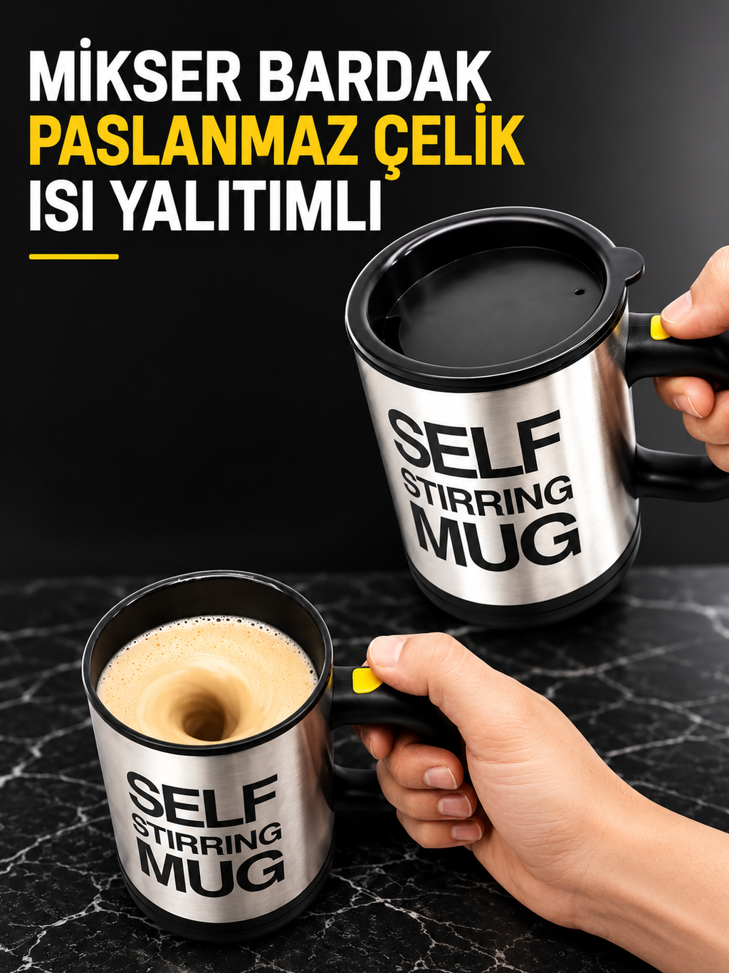 MİKSER BARDAK PASLANMAZ ÇELİK ISI YALITIMLI - Lisinya