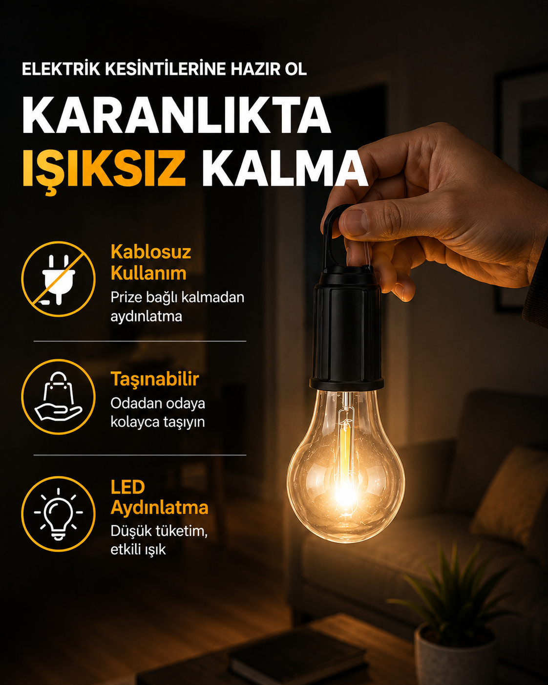 Dış Mekan Kullanımına Uygun LED Lamba - Lisinya