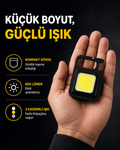LED Mini Anahtarlık Fener – 1000 Lümen Güçlü Işık ve USB Type-C Şarjlı Yeni Nesil - Lisinya