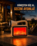 Güneş Enerjili Alev Efektli Lamba COB Led Su Geçirmez Çok Fonksiyonlu - Lisinya