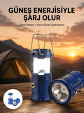 Kamp Feneri Şarj Edilebilir Güneş Enerjili Işıldak USB Şarjlı - Lisinya