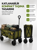 130 KG Taşıma Kapasiteli Katlanabilir Wagon Taşıma Arabası - Lisinya