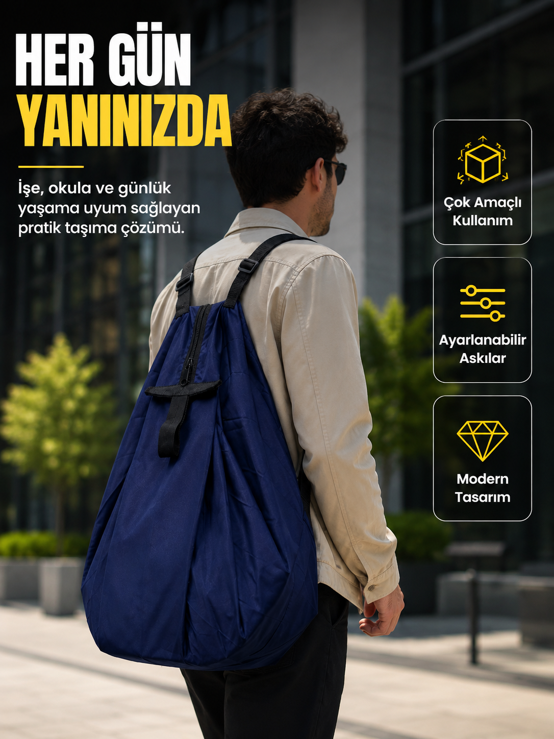 Geniş İç Hacimli Katlanabilir Çanta Pratik Taşıma Deneyimi Sunan Modern Tasarım - Lisinya