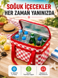 Alüminyum Folyo İç Yüzeyli Termos Çanta Kamp Plaj Market ve Piknik Çantası - Lisinya