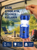Güneş Enerjili Katlanabilir Kızaklı Kamp Feneri – USB Şarjlı, Çok Yönlü ve Dayanıklı Tasarım - Lisinya