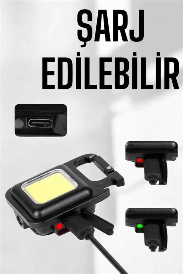 Kamp Işığı Çok Fonksiyonlu Taşınabilir Anahtarlık Kapak Açma Manyetik Özelliği - Lisinya