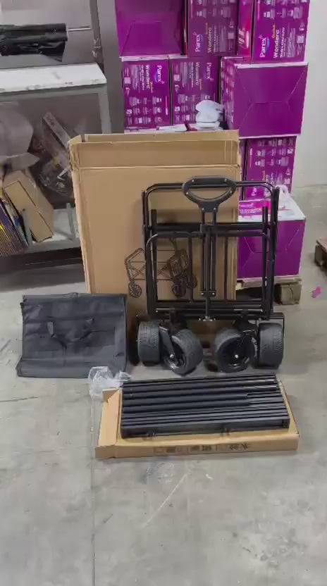 Katlanabilir Kamp Arabası Üst Tablalı 130 Kg Taşıma Kapasiteli
