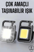 Anahtarlık Çok Amaçlı Mıknatıslı Taşınabilir Işık Led Şarjlı - Lisinya