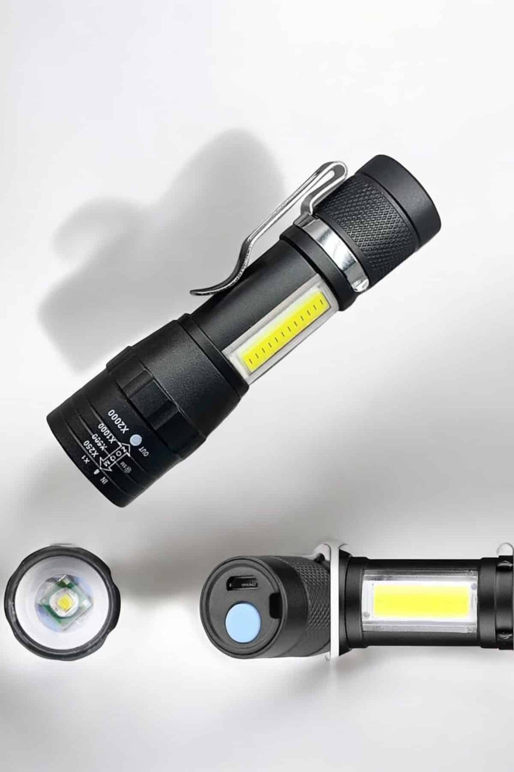El Feneri Led USB Şarjlı Zoom Mini Led Işık Acil Durum Feneri - Lisinya